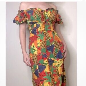 FARM RIO Fruit Salad peasant style Dress sz small NWT’s